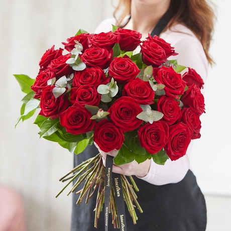 24 Red Rose Hand-tied Flower Arrangement