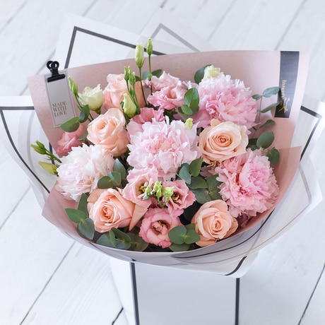 Beautifully Simple Peony Bouquet Flower Arrangement